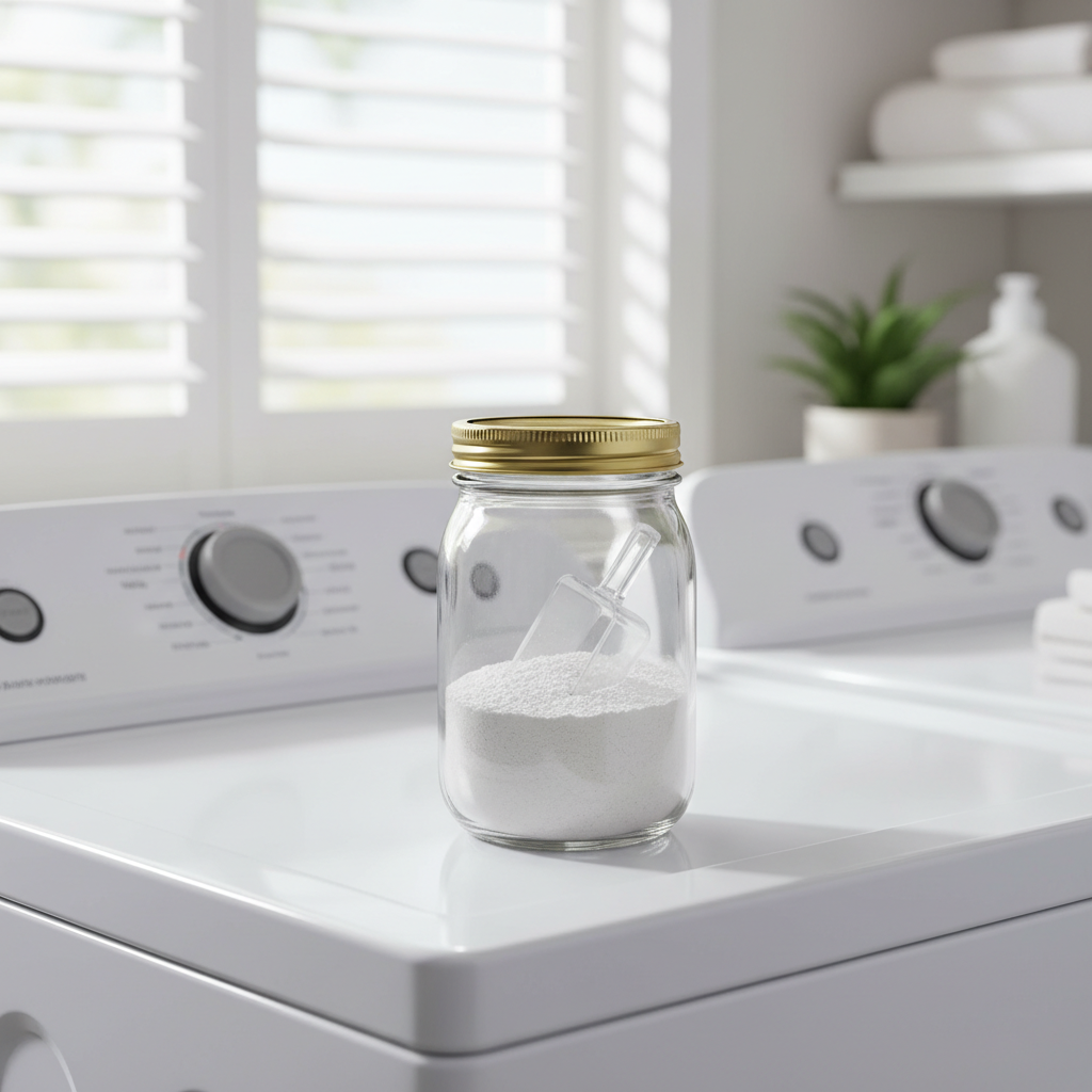 Value laundry powder on washing machine